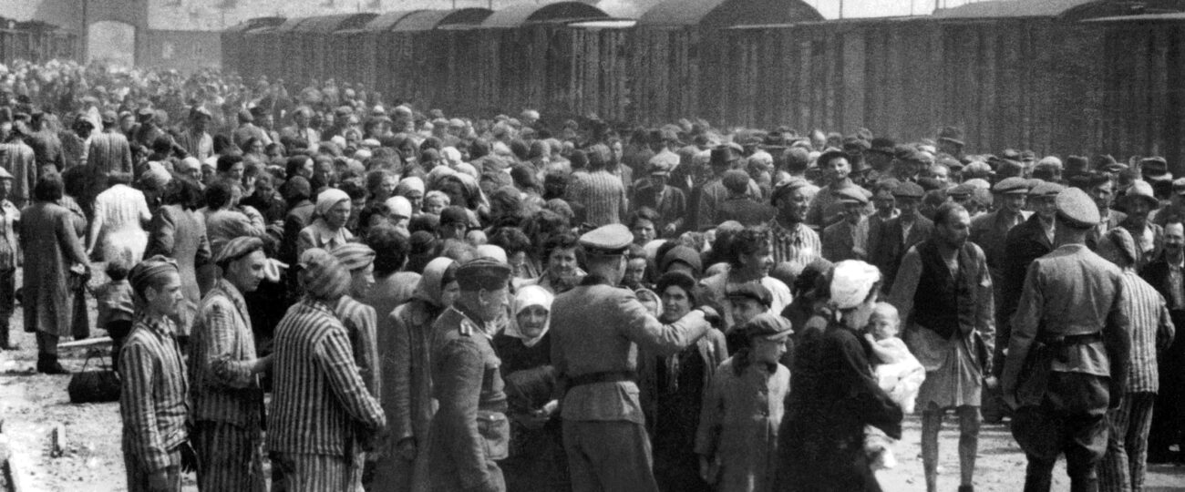Selection on the ramp at Auschwitz Birkenau 1944 Auschwitz Album 1b