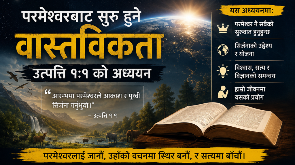 परमेश्वरबाट सुरु हुने वास्तविकता: उत्पत्ति १:१ को अध्ययन
