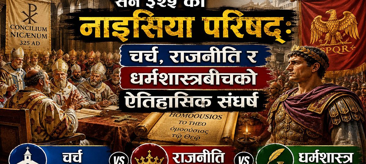 सन् ३२५ को नाइसिया परिषद्: चर्च, राजनीति र धर्मशास्त्रबीचको ऐतिहासिक संघर्ष